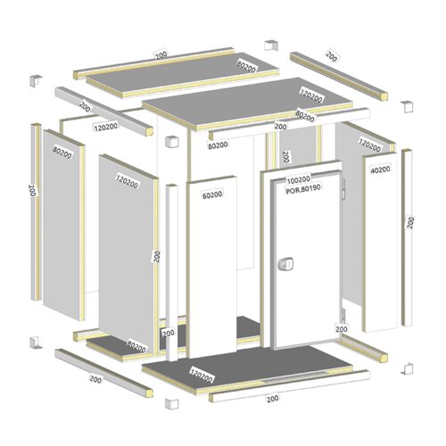 2190(W)x2190(D)x2190(H) Cold Room Chiller Unit & Racking - Image 4