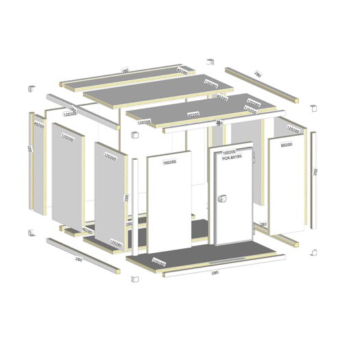 2990(W)x2990(D)x2190(H) Cold Room Chiller Unit & Racking - Image 4